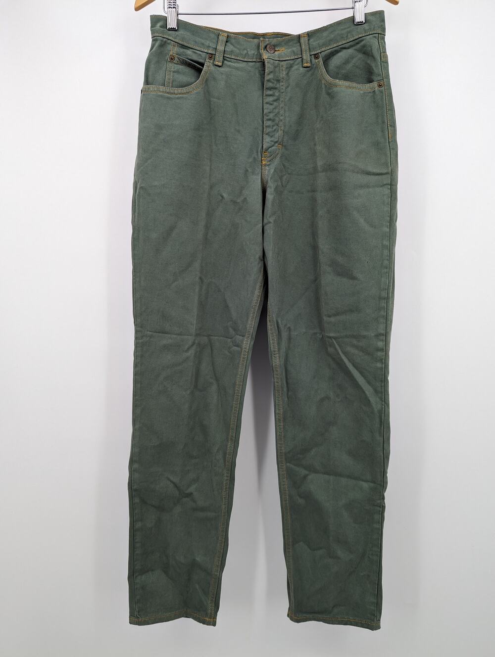 Vintage Calvin Klein Sage Green Jeans Size 14 NWT Deadstock Made in USA
